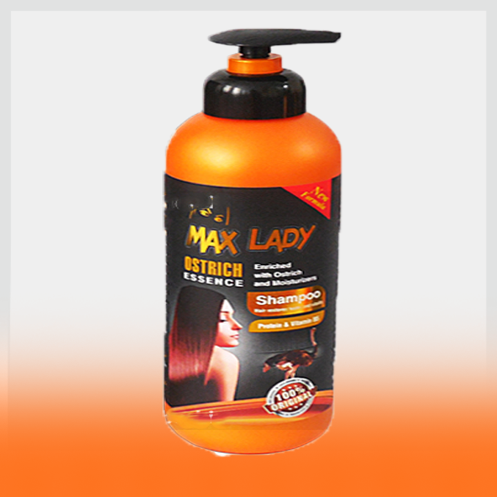 شامپو تقویت کننده مو شترمرغ پمپی مکس لیدی MAX LADY